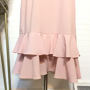 Sugar + Lips Blush Pink Ruffle Midi Dress​ thumbnail 3