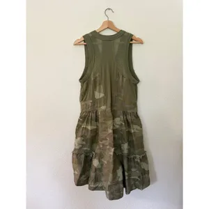 Daily Practice Anthropologie Dress Women S Green Camo Zip Front Mesh Mini Exc thumbnail 9