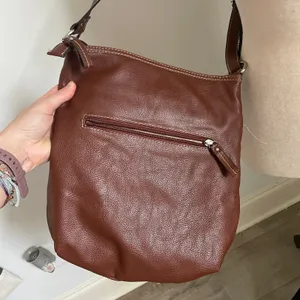 Franco Sarto Brown Pebbled Leather Crossbody Bag Silver‎ Logo Normcore Everyday thumbnail 3