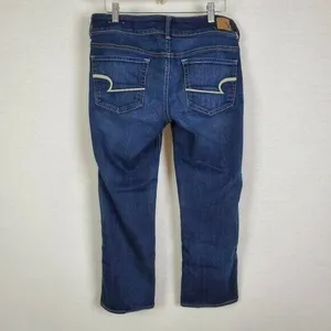 American Eagle Outfitters Womens Jeans Size 8 Super Stretch Artist Crop Denim‎ thumbnail 4