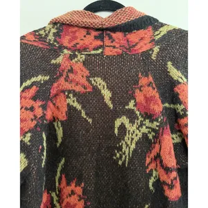 Free People Flower Power Boho Cardigan Sweater Women's Size Medium‎ thumbnail 4