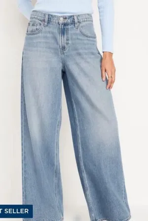 Old Navy Light Blue Wide Leg Jeans thumbnail 1