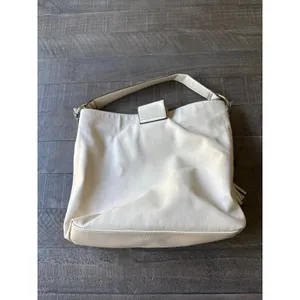 Mossimo‎ cream-colored faux leather hobo shoulder bag 15"x13 thumbnail 7