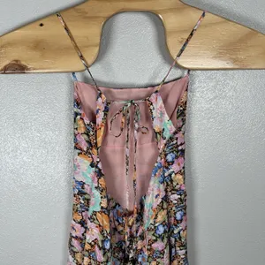 Hello Molly Floral Maxi Dress Sz Medium/6 Brown Pink Wedding Guest Festival Boho thumbnail 5