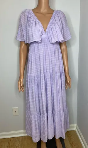 Lalavon Deep V Neck Maxi Dress size S thumbnail 2
