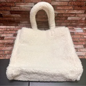Victorias Secret Ivory VS Logo Sherpa Tote Bag thumbnail 10
