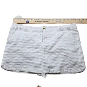 Lilly Pulitzer Womens Seersucker Skort Mini Skirt White Sz 10 Preppy thumbnail 4