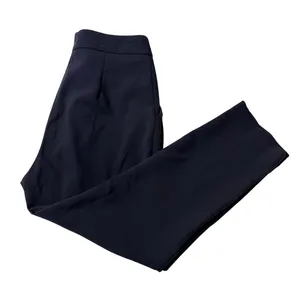 H&M Navy Tailored Ankle Pants 10 Gold Button Preppy Workwear thumbnail 6