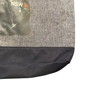 Leed's Foldover Tote Bag Shoulder Bag Gray Blue Netsuite NSW 14 Accenture Pocket thumbnail 5