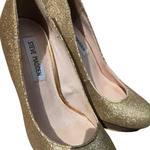 Steve Madden Womens Gold Glitter Platform Stiletto Pumps Heels Size‎ 7.5 thumbnail 6