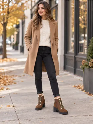 JEFFREY CAMPBELL Scaveng Sh Leather Boot Faux Shearling Lining Brown 8.5 thumbnail 2