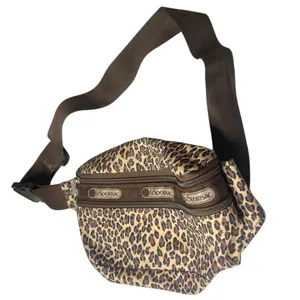 Vintage LeSportsac Leopard Print Fanny Pack Y2K Belt Bag Waist Sack Festival thumbnail 1