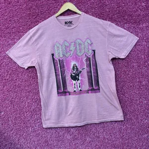 AC/DC Who Made Who Rock Pink Rhinestone T-Shirt XL thumbnail 3