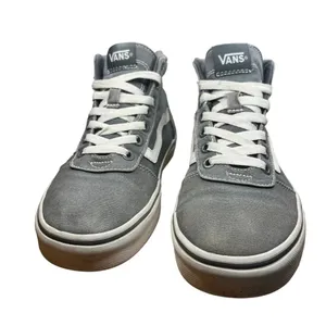 Vans Sk8-Hi Top‎ Sneaker - Frost Gray Canvas Canvas Shoes - Women's 7.5 thumbnail 6