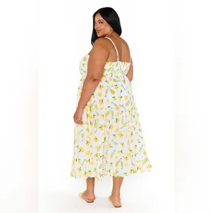 SHOW ME YOUR MUMU Summer Fling Midi Dress In Limoncello Embroidery thumbnail 4