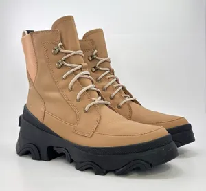 Sorel Brex Lace Waterproof Boots Women 9 Tawny Buff Black Lug Sole NL4305-253 thumbnail 1