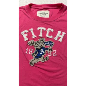 Abercrombie & Fitch Pink Graphic Tee Moose Applique Short Sleeve Shirt M 4740 thumbnail 3