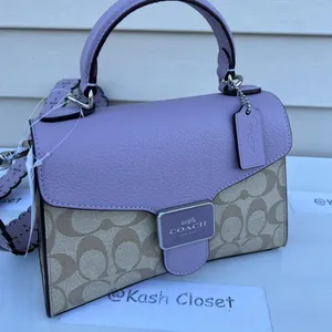 Coach Light Khaki Soft Lilac Top Handle Satchel thumbnail 2