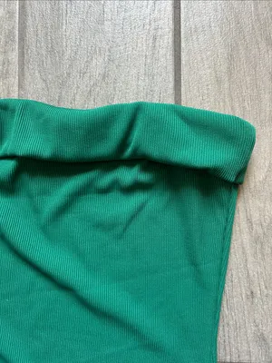 Strapless Emerald Green Midi Dress thumbnail 3