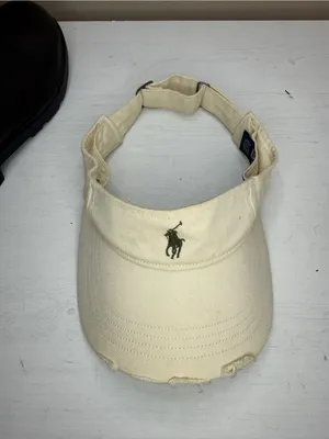 Vintage Distressed Khaki Polo Ralph Lauren Visor thumbnail 9