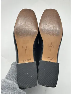 Linea Paolo Missy Black Leather Slip On Square Toe Loafers Women’s Size 7 thumbnail 11