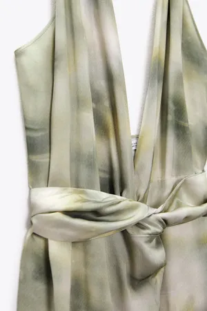ZARA Dress maxi multiposition satin effect wedding party coctail thumbnail 10