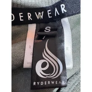 Ryderwear Women S Green Sweatshirt Cropped Long Sleeve‎ Raglan thumbnail 4