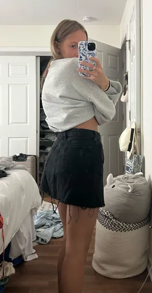 Free People Denim Skirt Black We The Free thumbnail 2