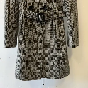 Guess Women’s Wool‎ Blend Herringbone Tailored Double Breasted Pea Coat Gray Sm thumbnail 5