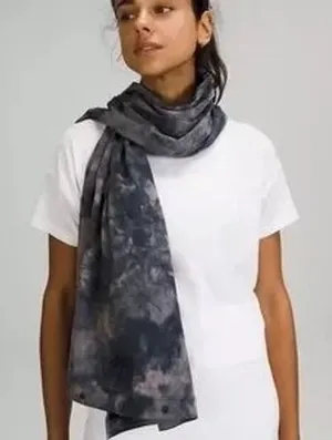 Lululemon Vinyasa Scarf Diamond Dye Graphite Grey Pink Pastel Snap Scarf‎ O/S thumbnail 1