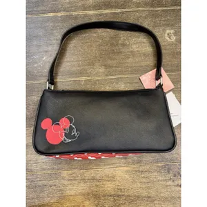 Disney‎ Mickey Mouse Shoulder Bag Handbag Purse Black Red Dani thumbnail 2