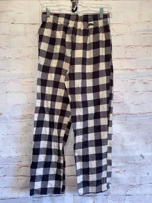 Columbia Black White Buffalo Check Small pajama Pink Drawstring waist pull on thumbnail 4