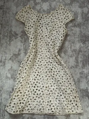 Vintage Prada 100% Cotton Crochet Dress thumbnail 1