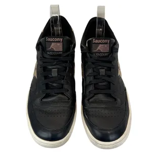 Saucony Jazz Court Women's Sz 9.5 Black Rose Gold Leather‎ Retro Low Sneaker thumbnail 7
