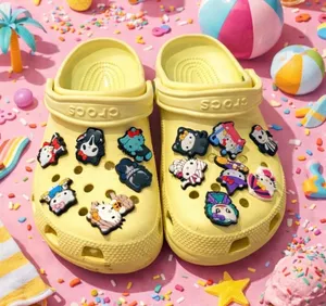 Women’s Pastel Yellow Crocs Hello Kitty Size 9 EUC thumbnail 1