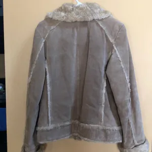WILSONS LEATHER Tan Suede and Faux Fur Coat Size M thumbnail 5