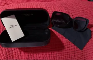 Coach Black Women's Sunglasses with Subtle Gold Accent thumbnail 1