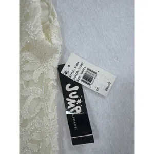 Jump Apparel Wendye Chaitin Ivory Floral Lace Sheath Dress 47464 Women Small NWT thumbnail 5