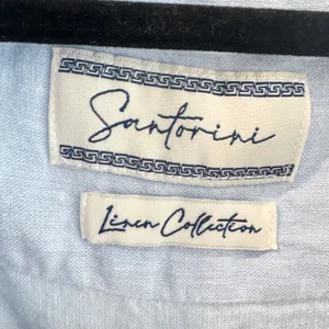 Santorini Linen Collection Light Blue Button Down Shirt Linen Blend 2XL 23-303 thumbnail 2
