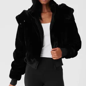Alo Yoga Faux Fur Foxy Jacket Black S thumbnail 1