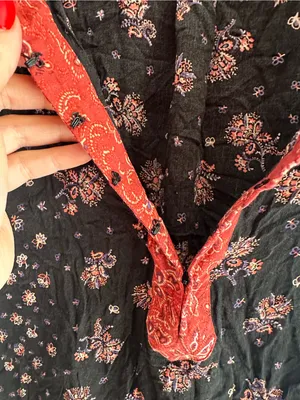 Free People Peacemaker High Low Tunic Dress Black Red Bandana Paisley Boho thumbnail 6