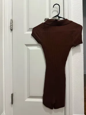 Princess Polly Downtown Romper Chocolate thumbnail 4