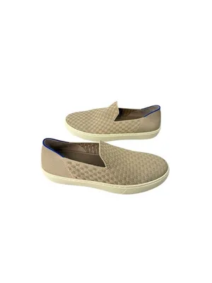 -Rothy's Womens The Original Slip On Sneaker Beige Knit Honeycomb Shoes Size 7 thumbnail 8