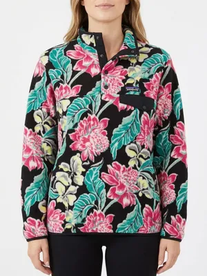 Patagonia Synchilla Snap-T Fleece Women S Manoa Black Floral MOBK SP15 thumbnail 1
