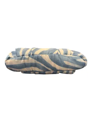 Vince Camuto Blue & Cream Zebra Print Drawstring Pouch thumbnail 3