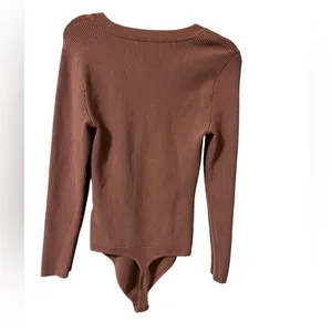 Abercrombie and Fitch‎ Long-Sleeve Ottoman Crewneck Bodysuit Size Medium thumbnail 5