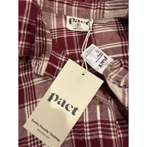 NEW Pact Shirt Womens XS/S Flannel Plaid 100% Organic Cotton Oversized Western thumbnail 4