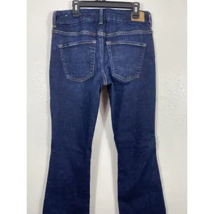 American Eagle Kick Boot Jeans Womens 4 Blue Medium Wash Mid Rise Stretch Denis thumbnail 5