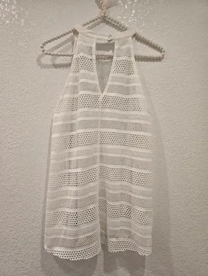 Miss Me White Tank Top Embellished With Rhinestones L thumbnail 2