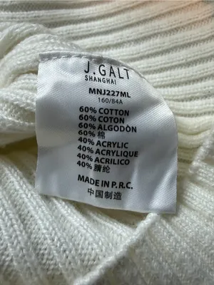 Brandy Melville John Galt Cream Ribbed V Neck Sweater Top Size M Long Sleeve thumbnail 8